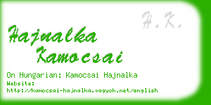 hajnalka kamocsai business card